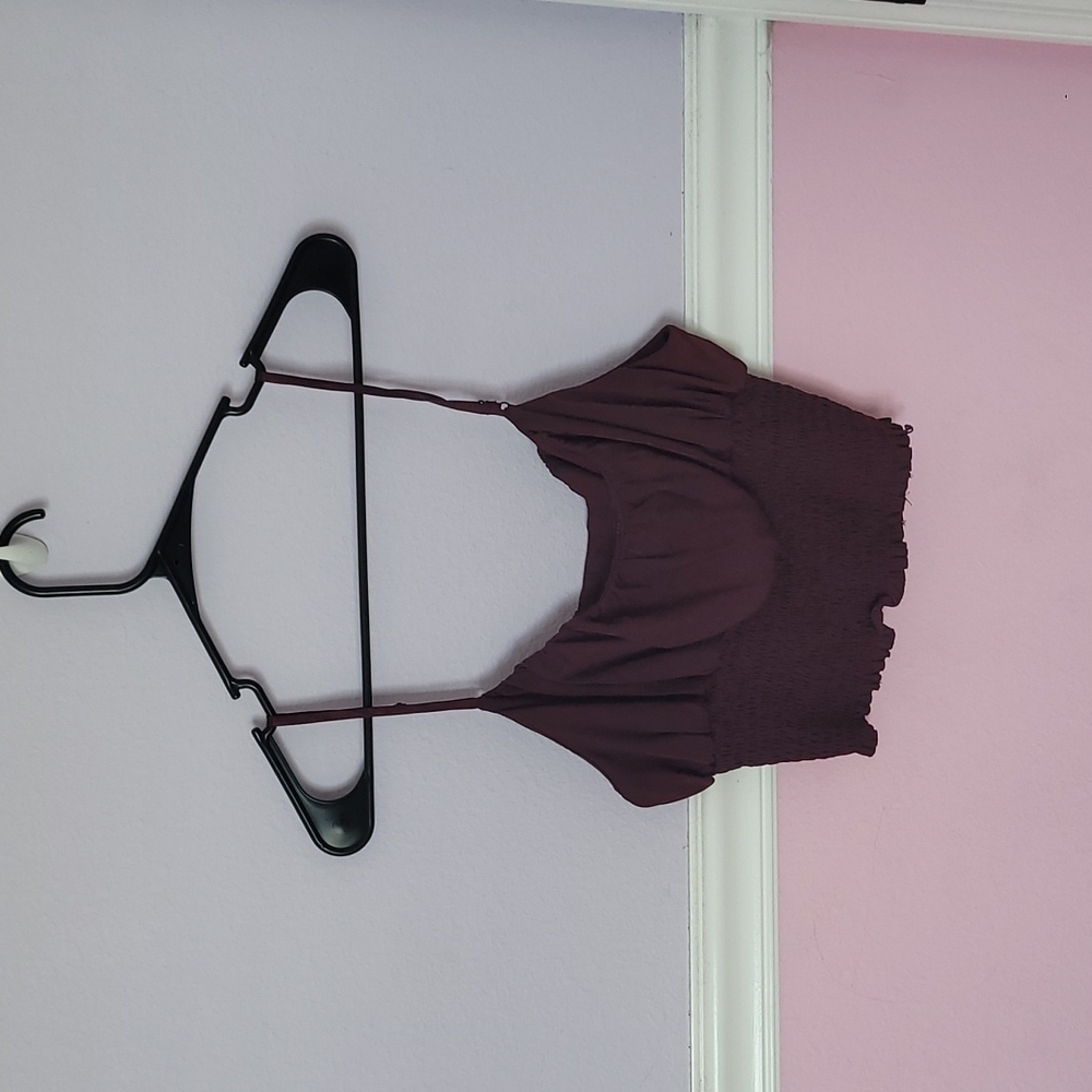 SHEIN Size L Maroon Cropped Cami Top